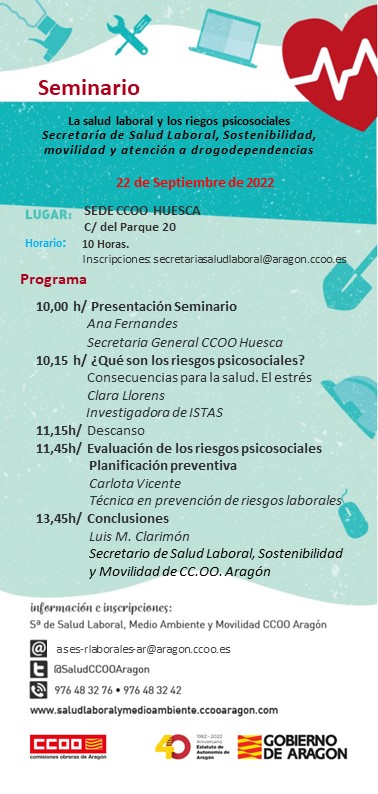 La salud laboral y los riegos psicosociales HUESCA 22/09/2022